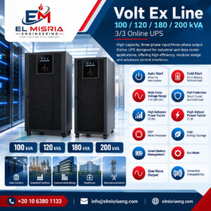 Volt Ex Line 100/120/180/200 kVA – Online UPS