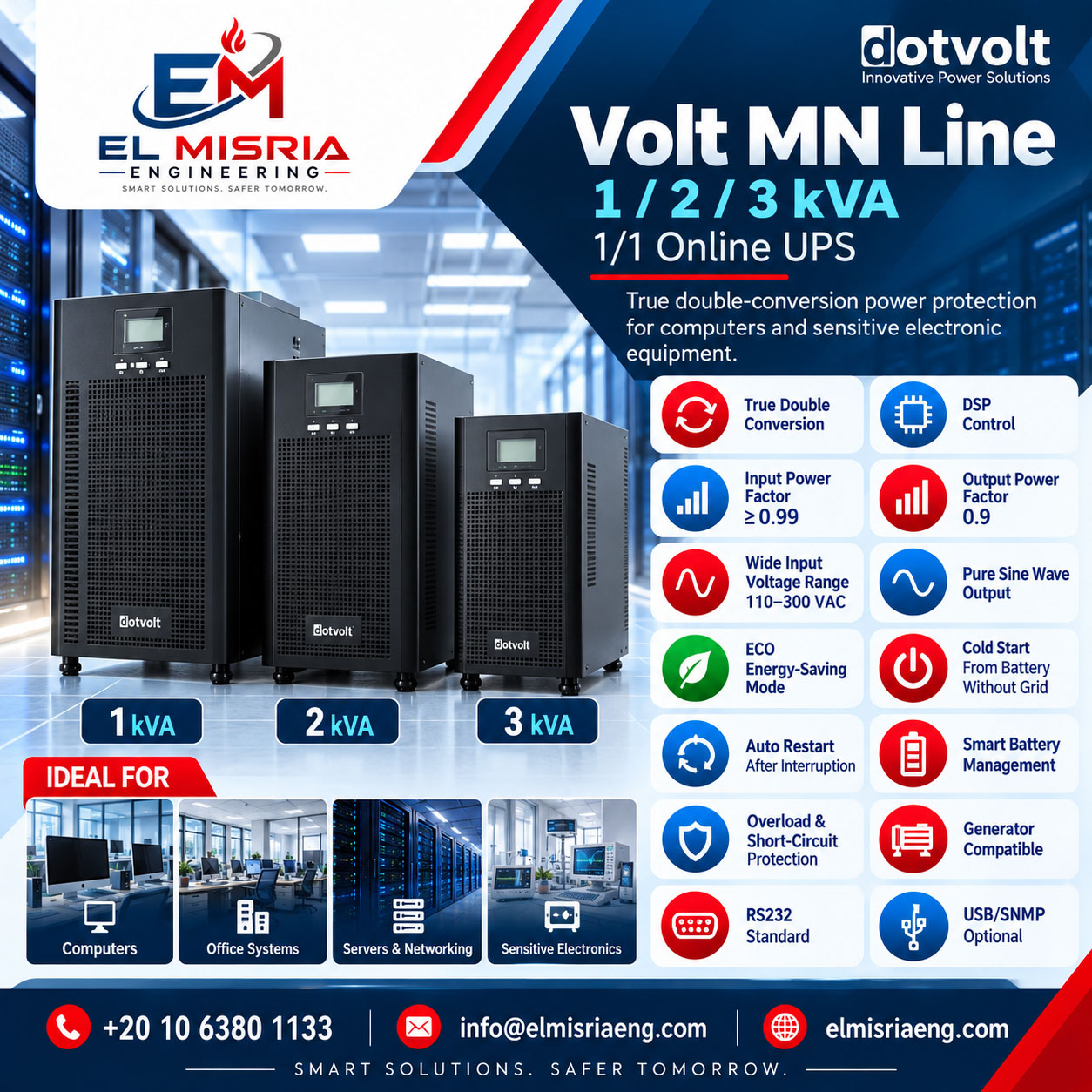 Volt MN Line 1/2/3 kVA – Online UPS